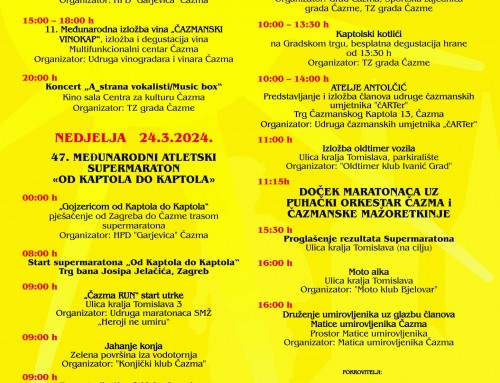 Program ovogodišnjeg supermaratona